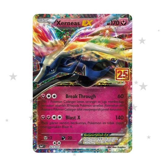 Xerneas EX 023/025 Holo Promo - 25th Celebrations - Indonesian 🇮🇩 - ShuppetMaster TCG