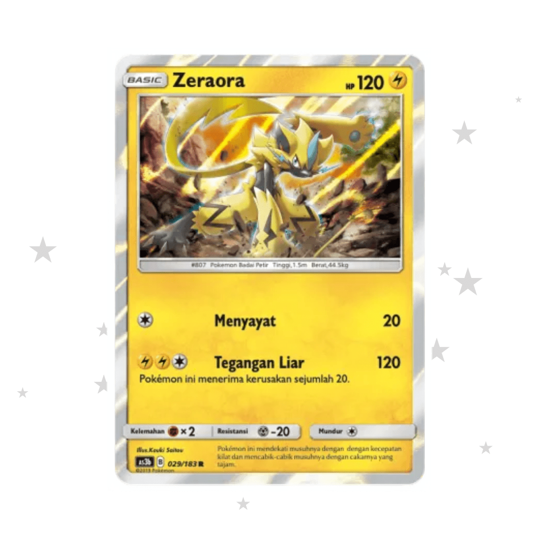 Zeraora 029/183 R Holo - Seri Ketiga (Set B) AS3B - Indonesian 🇮🇩 - ShuppetMaster TCG